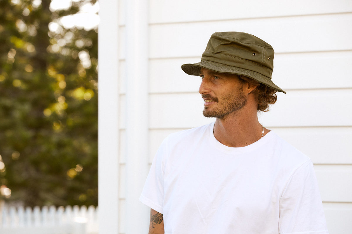 Olive Bucket hat UPF 50+ excellent sun protection