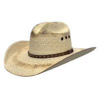 Cheyenne Roper | Burnt Palm Wide Brim Straw Cowboy Hat