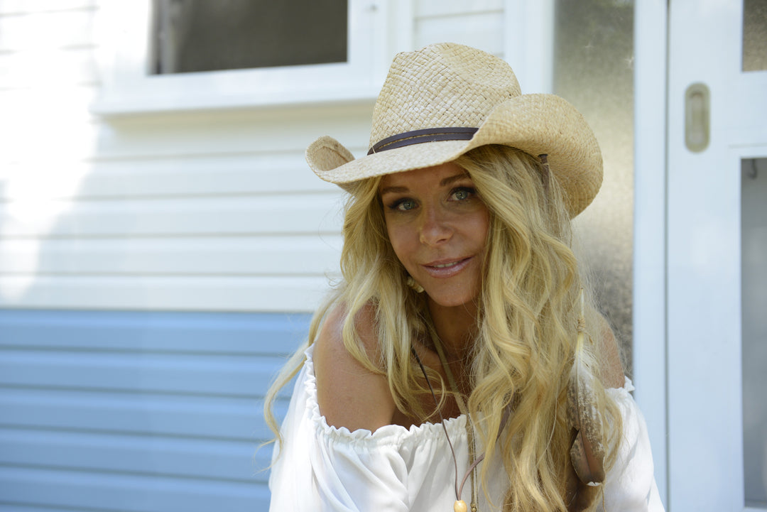 Conner Hats Cowboy Hats The Original Western Raffia Shapeable | Natural Cowboy Hat