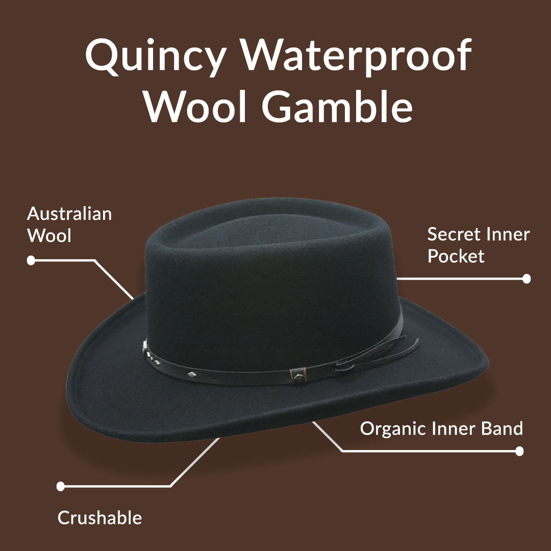 Conner Hats Gamblers Quincy Waterproof Wool Gambler