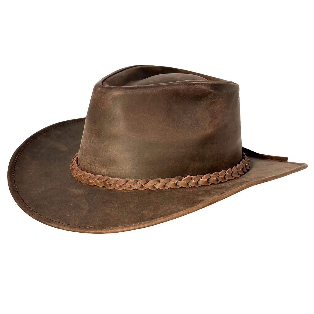 mens leather dress hats Rocky