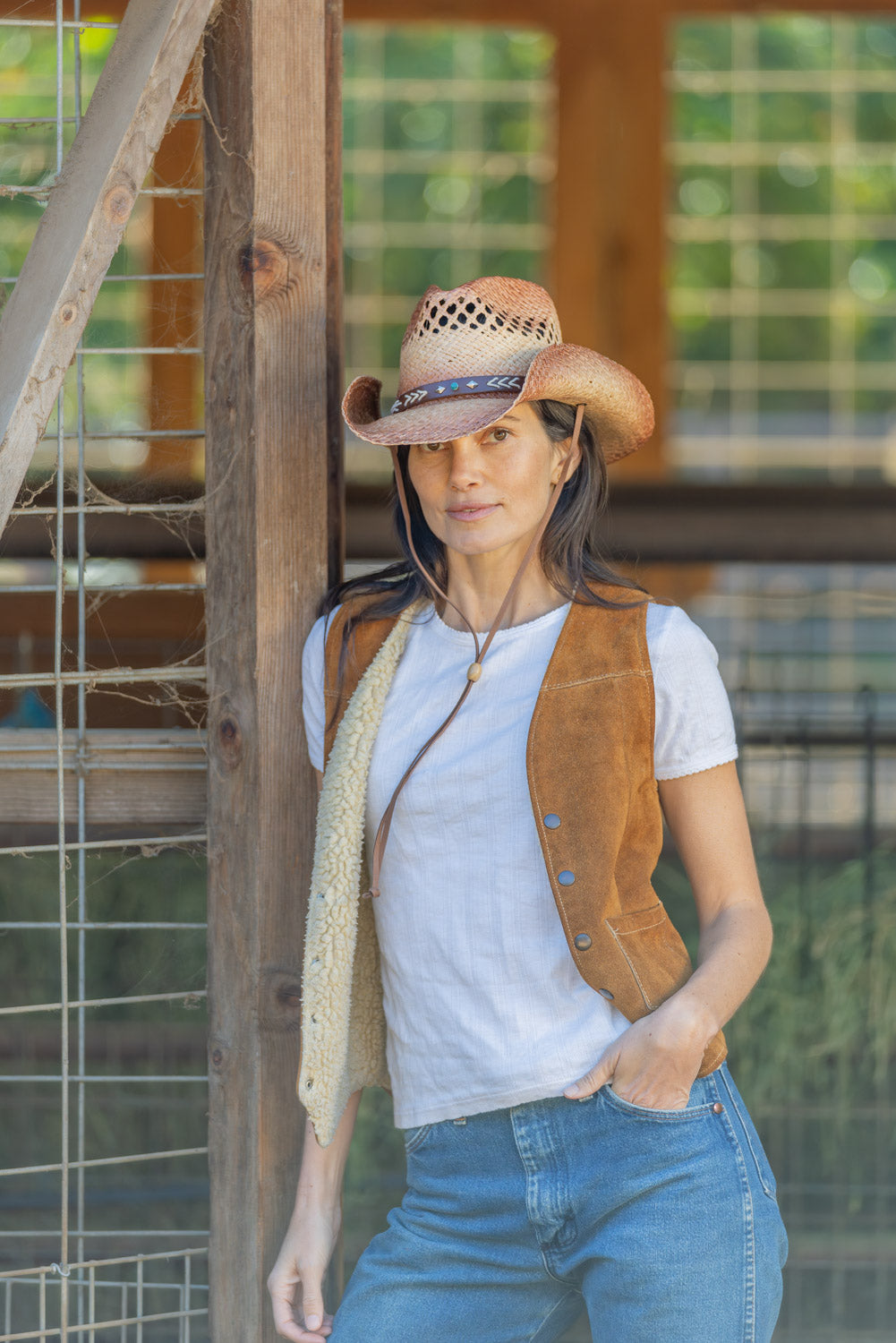 Conner Hats Western Hats Caramel / One Size West Yellowstone Raffia Cowboy Hat