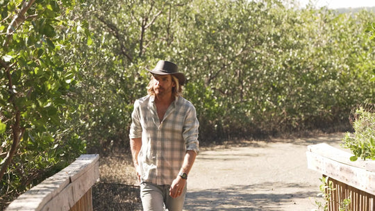 Video: the Down Under hat being worn outdoors