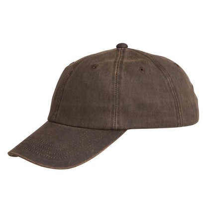 Baseball Cap with low profile made from Brown weathered cotton