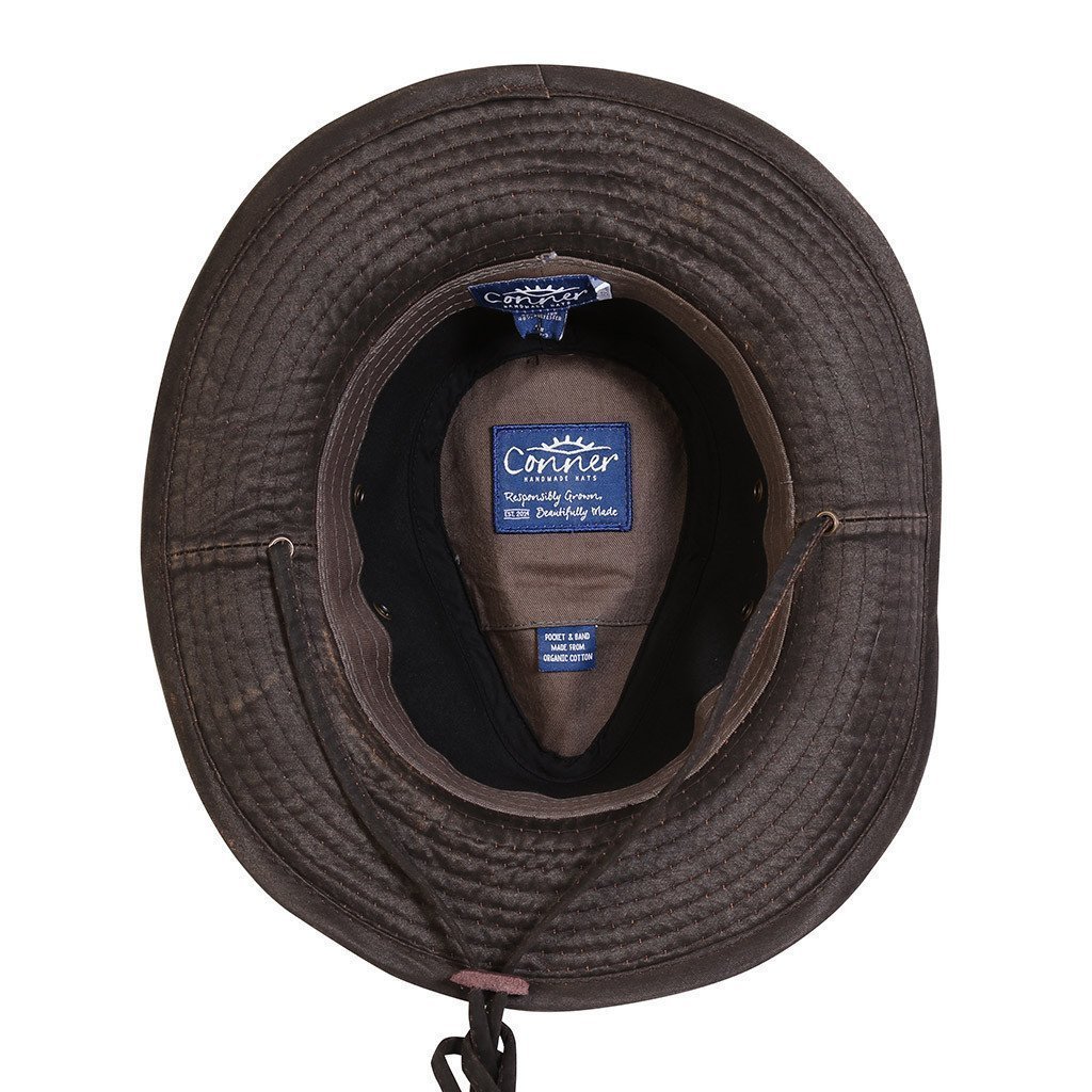 Bounty Hunter Water Resistant Cotton | Brown Outback Hat – Conner Hats