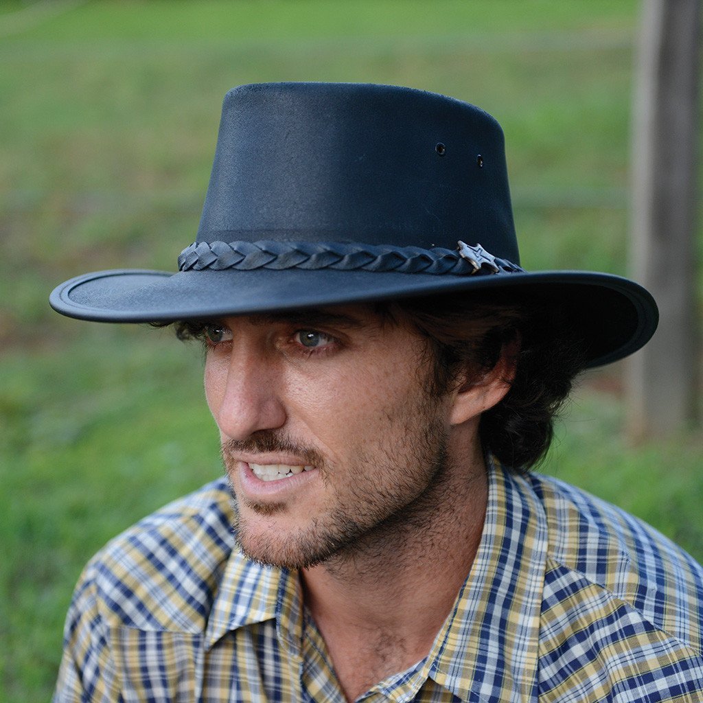 Conner Hats Aussie Hats BC Hats Stockman Oily Australian Leather Hat