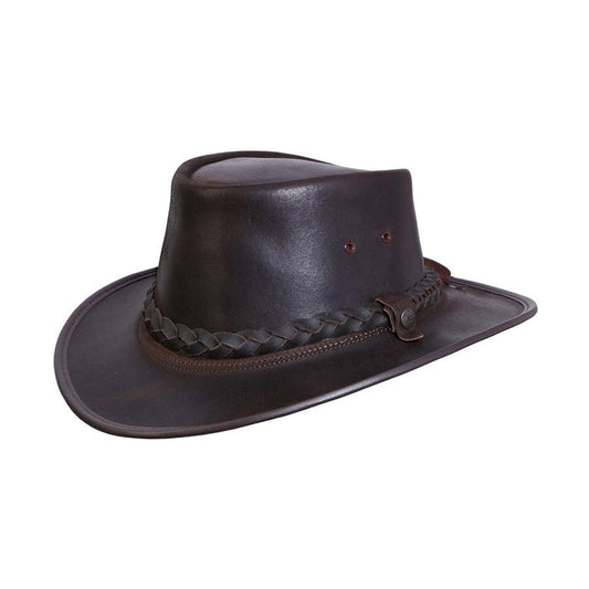 Australian unisex Western Style Cowboy Outback Real Suede Leather Aussie Bush Hat