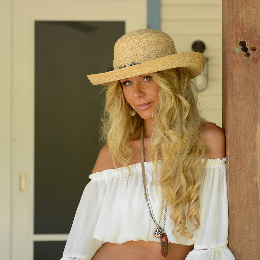 Straw Hat Beach Hats Arizona Ladies Summer Raffia Hat