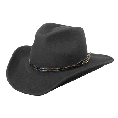 Outlaw Western Shapeable Cowboy Hat | Black Wool