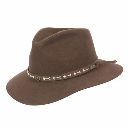 Men and Women's wool boho retro style hat in color Chocolate