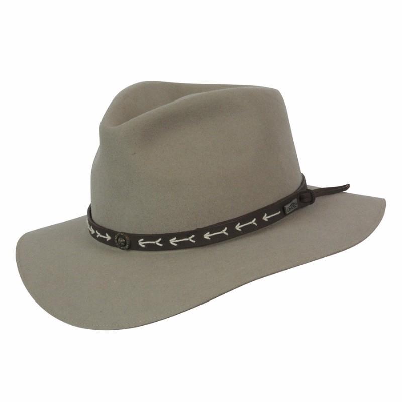 Men and Women's wool boho retro style hat in color Putty